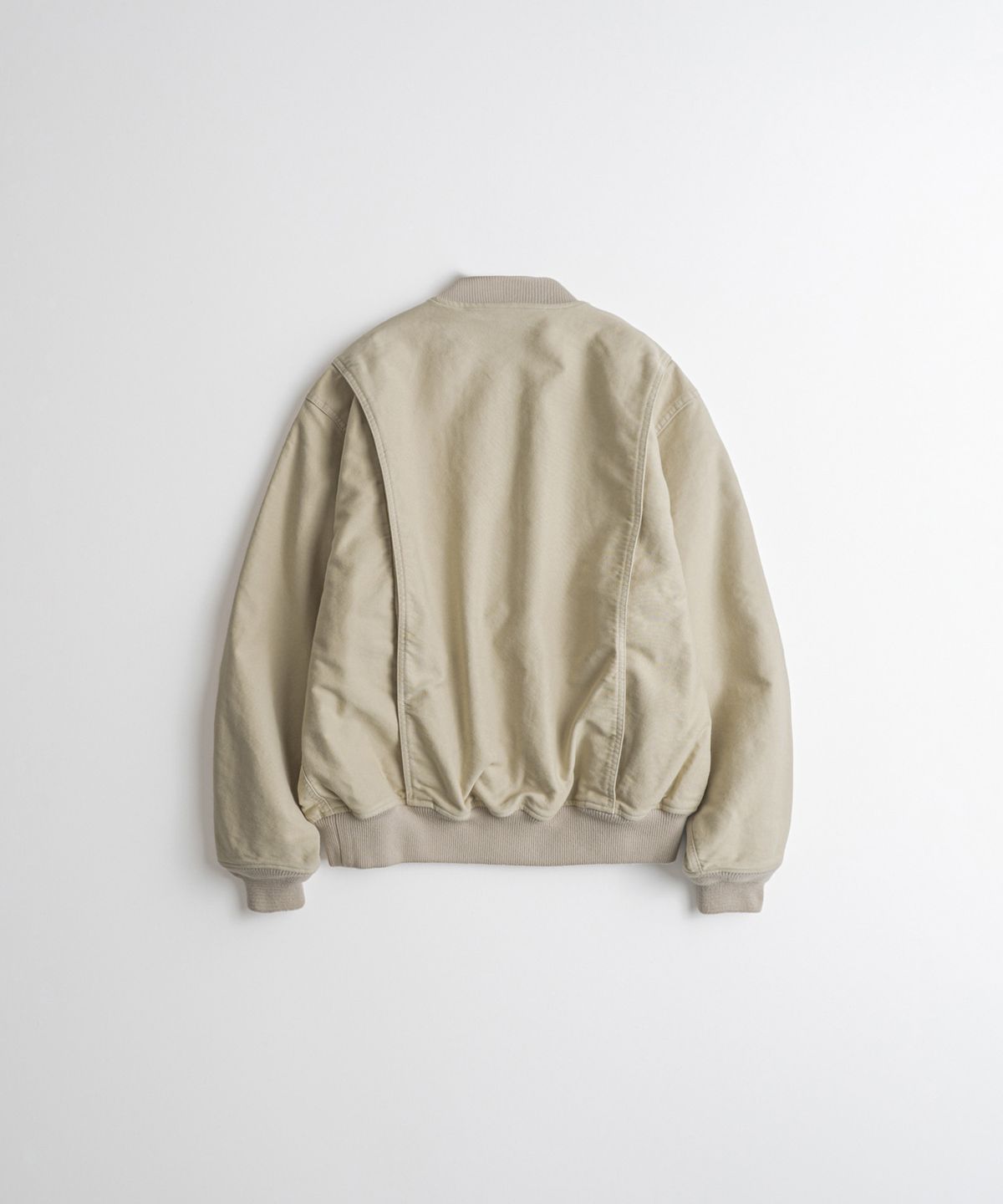 비헤비어(BEHEAVYER) DYED MOLESKIN TANKER JACKET ecru