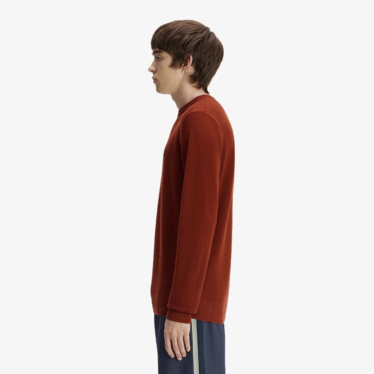 프레드페리(FRED PERRY) [Sharp] 피케 스티치 니트 - 브랜디 AFPM2G31309-28C