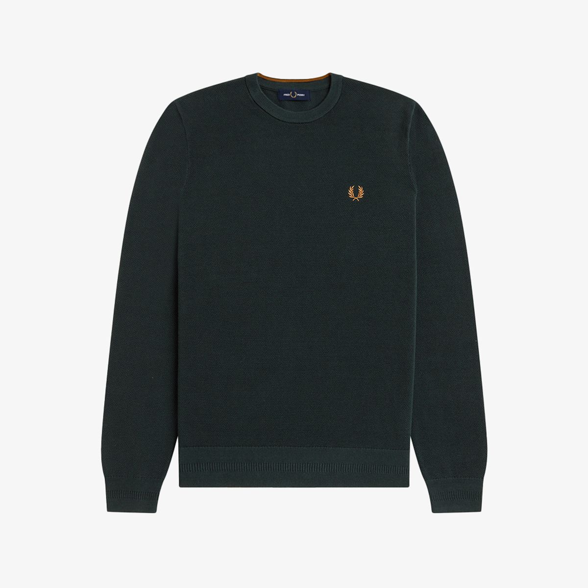 프레드페리(FRED PERRY) [Sharp] 피케 스티치 니트 - 나이트그린 AFPM2G31309-Q20