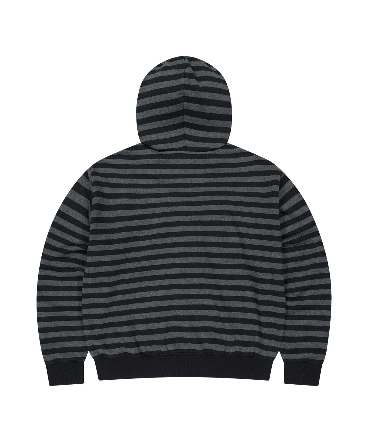마하그리드(MAHAGRID) STRIPE BASIC LOGO ZIP-UP HOODIE[BLACK]