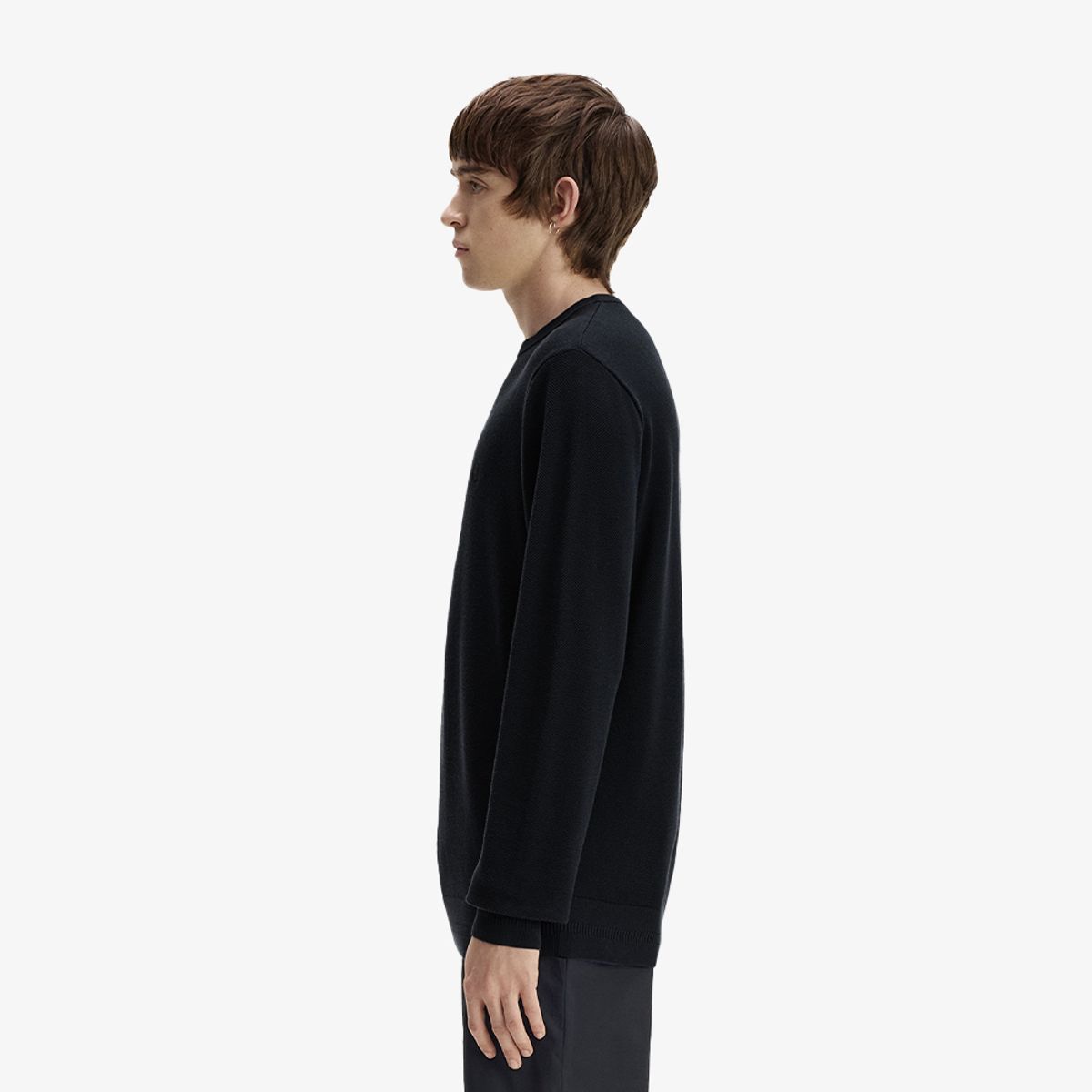 프레드페리(FRED PERRY) [Sharp] 피케 스티치 니트 - 네이비 AFPM2G31309-421