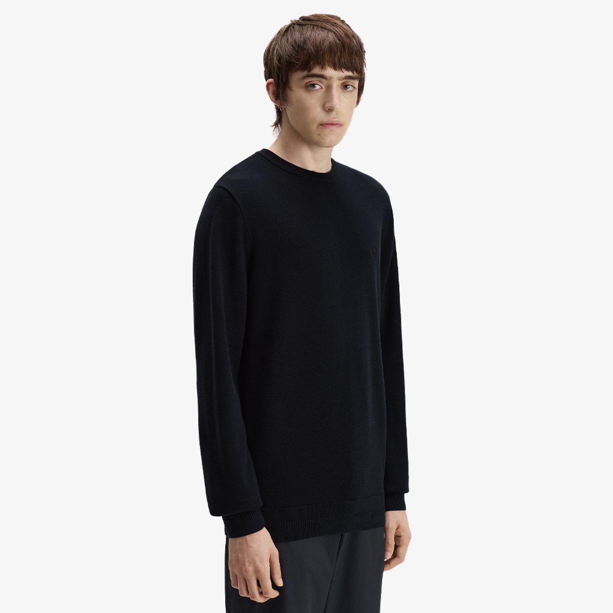프레드페리(FRED PERRY) [Sharp] 피케 스티치 니트 - 네이비 AFPM2G31309-421