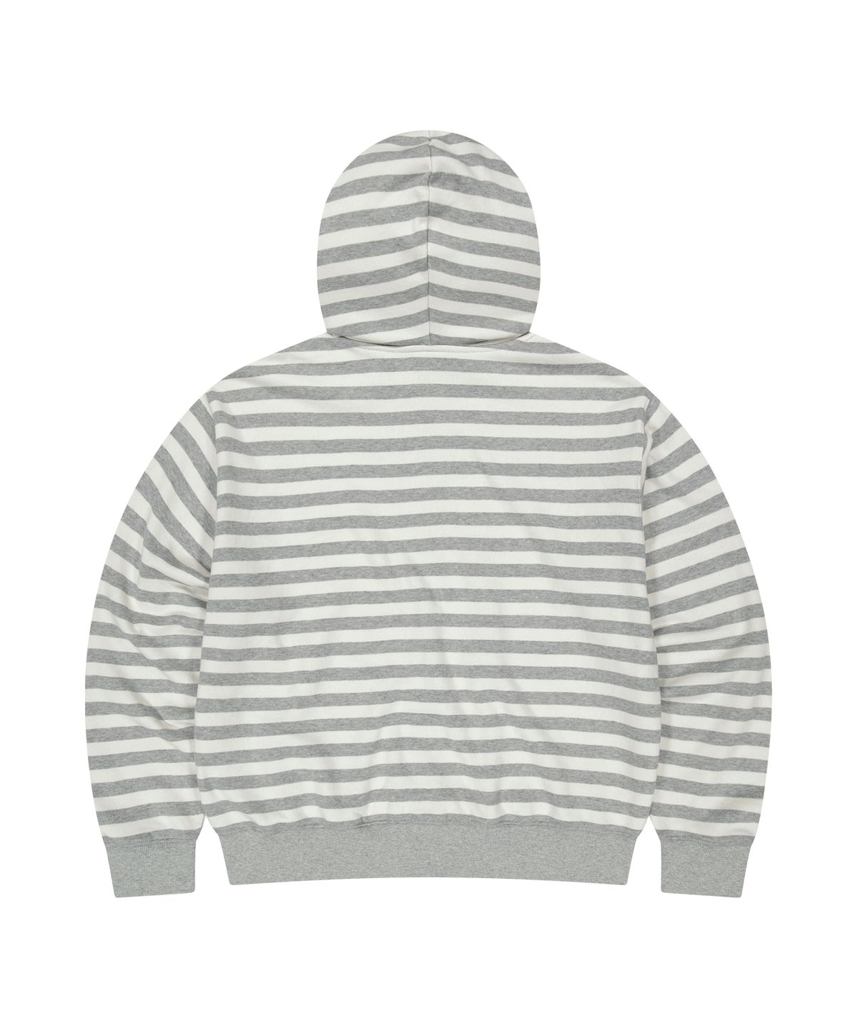 마하그리드(MAHAGRID) STRIPE BASIC LOGO ZIP-UP HOODIE[GREY]