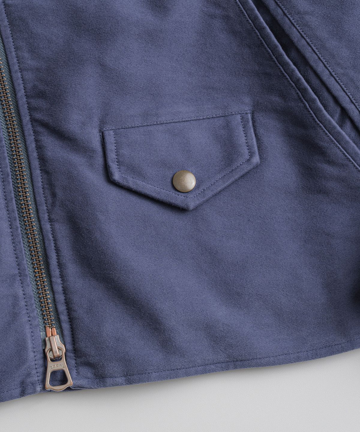 비헤비어(BEHEAVYER) DYED MOLESKIN DB RIDER JACKET vintage navy