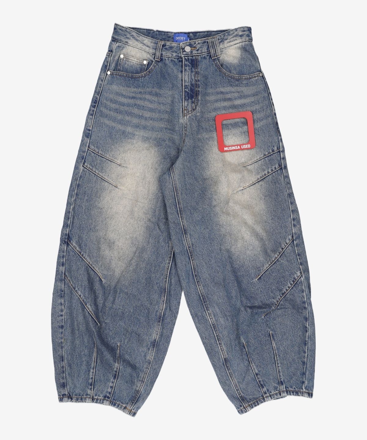 데케트(DECET) Balloon Wide Jeans DCPT055STNGRBlue 28