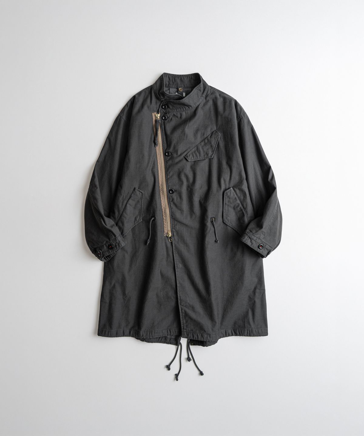비헤비어(BEHEAVYER) DYED MOTORCYCLE FIELD COAT graphite