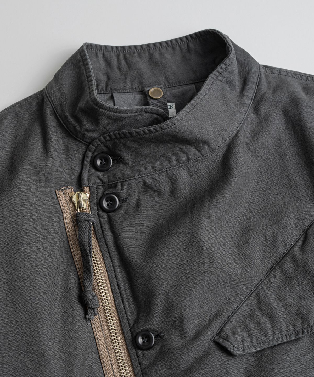 비헤비어(BEHEAVYER) DYED MOTORCYCLE FIELD COAT graphite