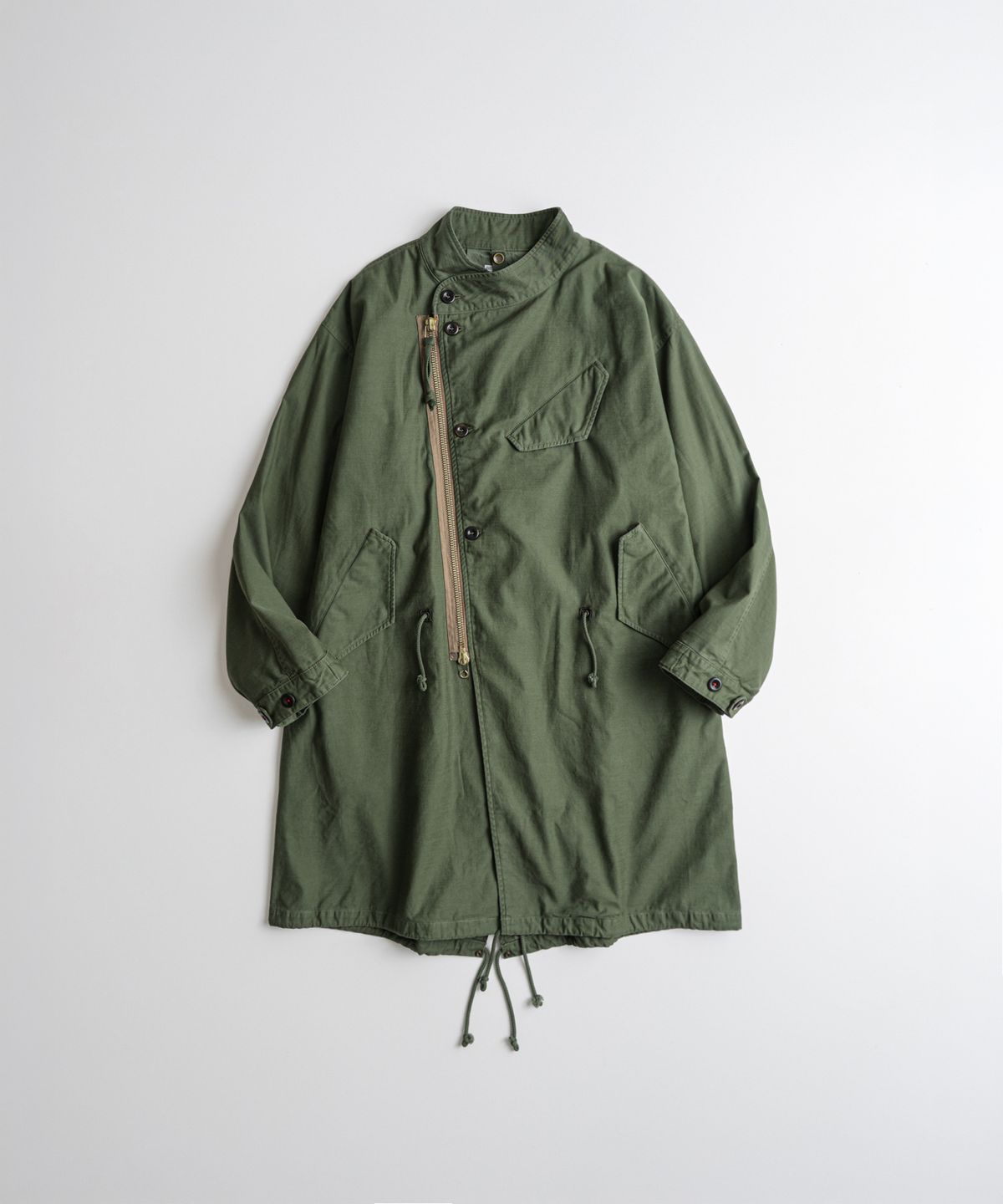 비헤비어(BEHEAVYER) DYED MOTORCYCLE FIELD COAT d.olive
