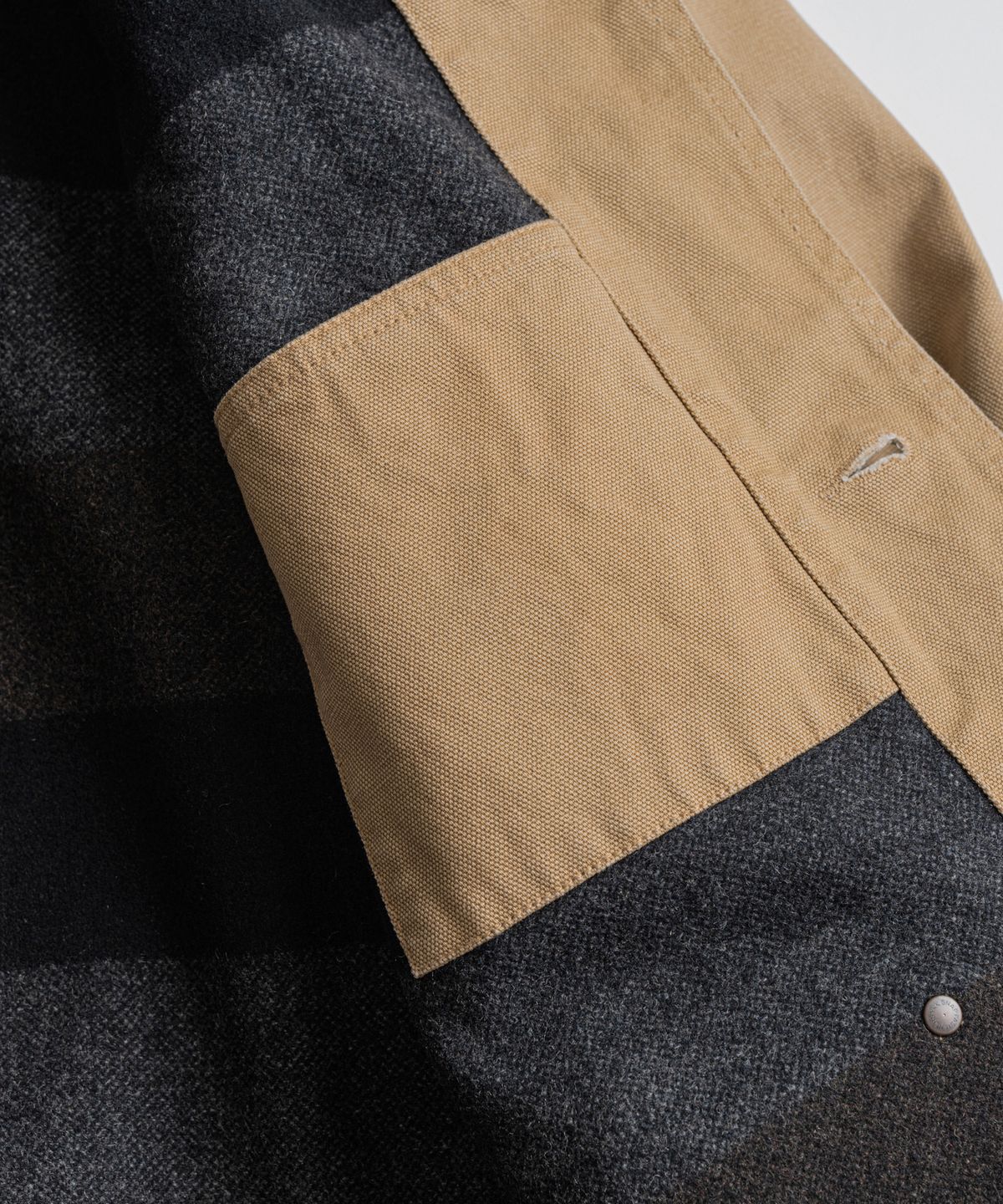 비헤비어(BEHEAVYER) WASHED LEATHER COLLAR COVERALL JACKET tan