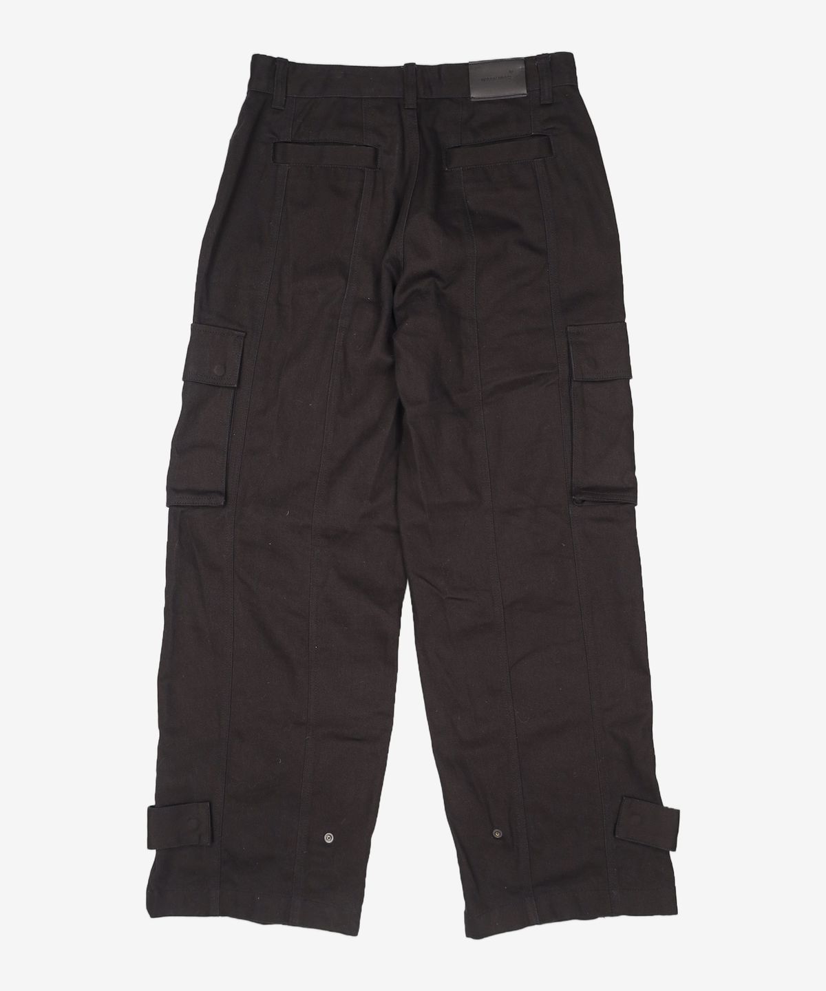 메종미네드(MAISON MINED) HEM BUTTON UTILITY CARGO PANTS BLACK 50