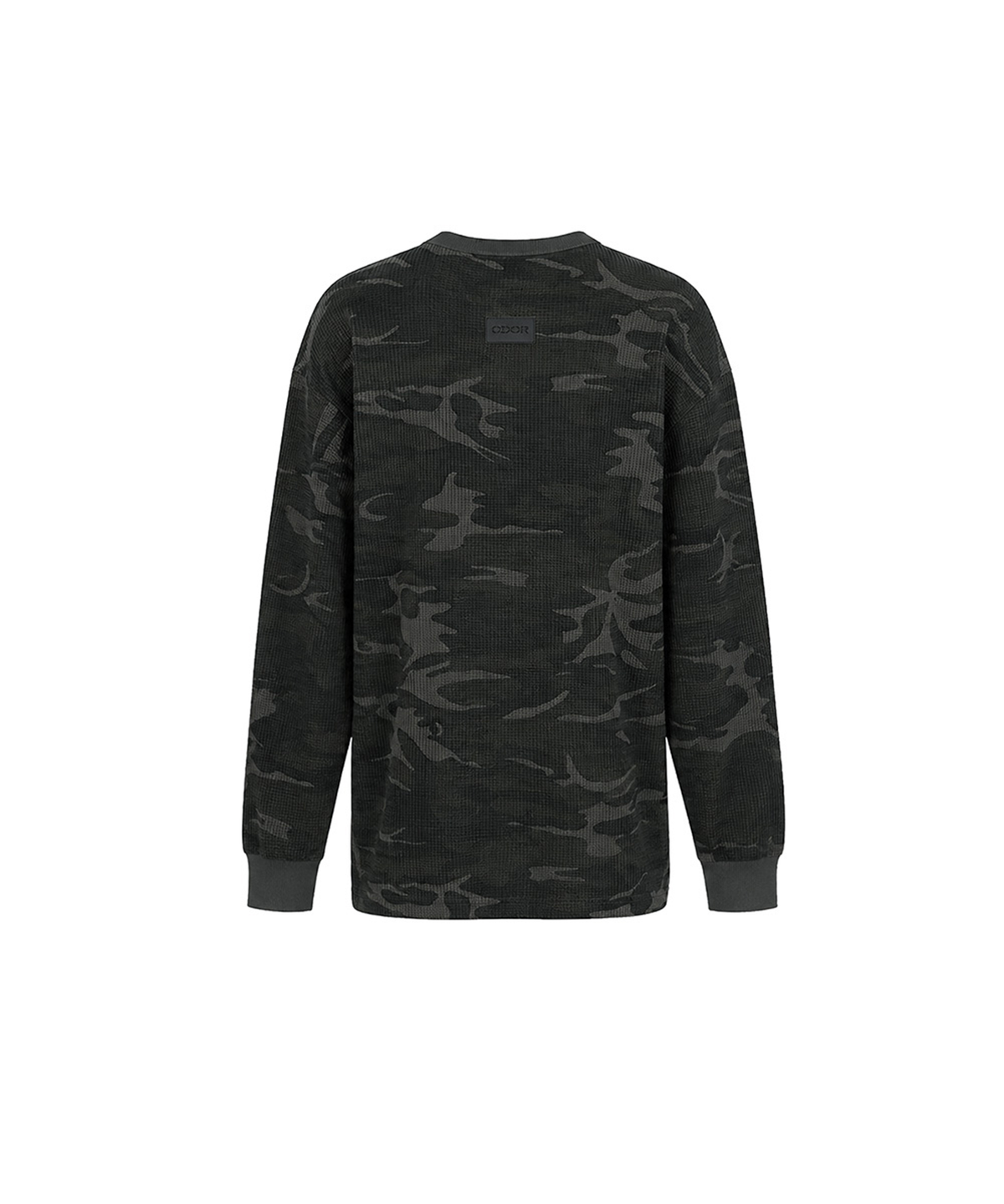 오도어(ODOR) Waffle camo Henley T-shirt