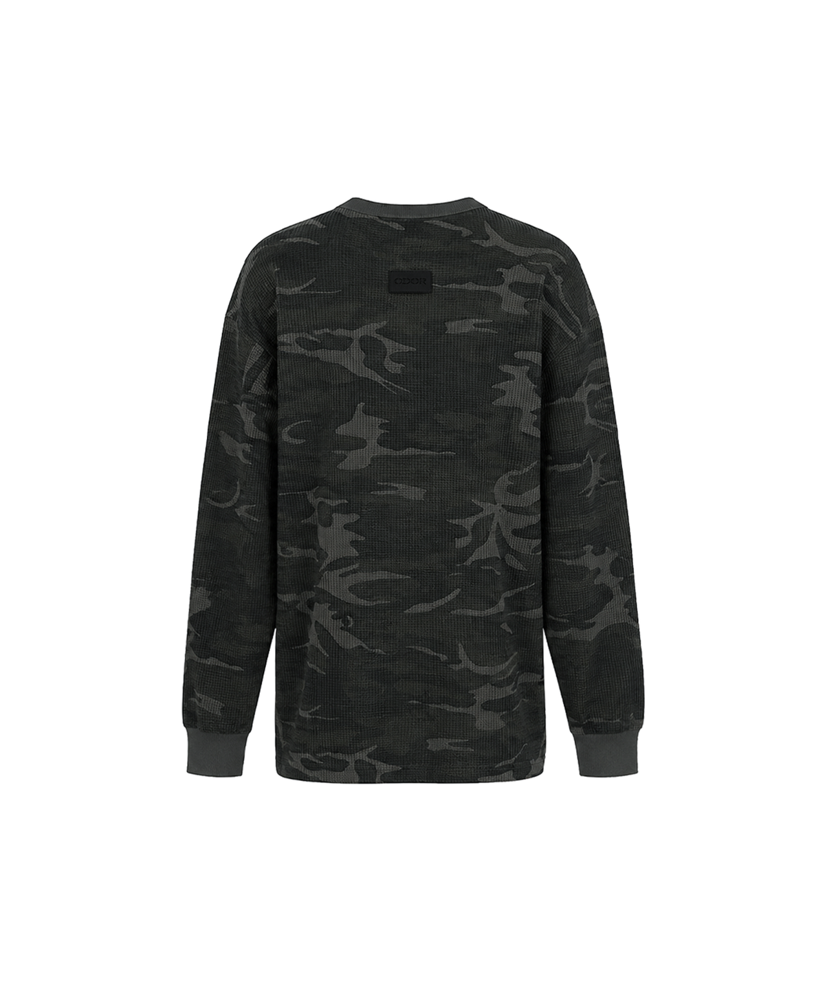 오도어(ODOR) Waffle camo Henley T-shirt
