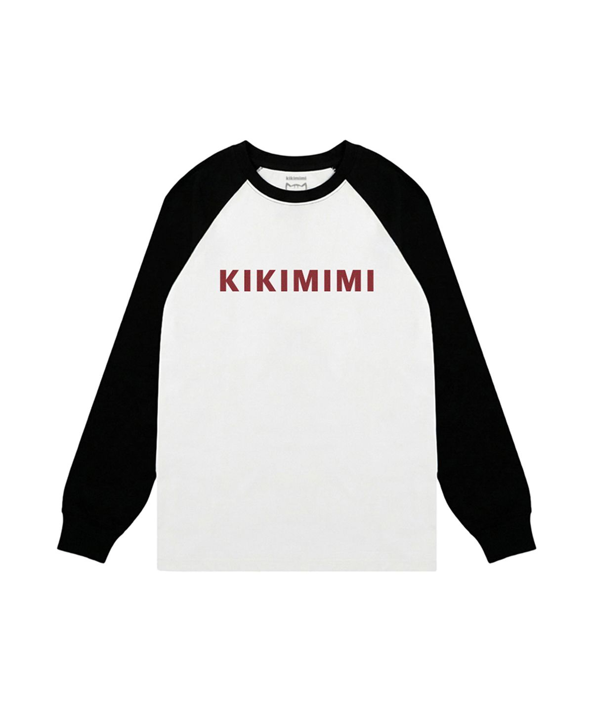 키키미미(KIKIMIMI) KIKIMIMI FONT RAGLAN RIB LONGSLEEVES (WHITE)