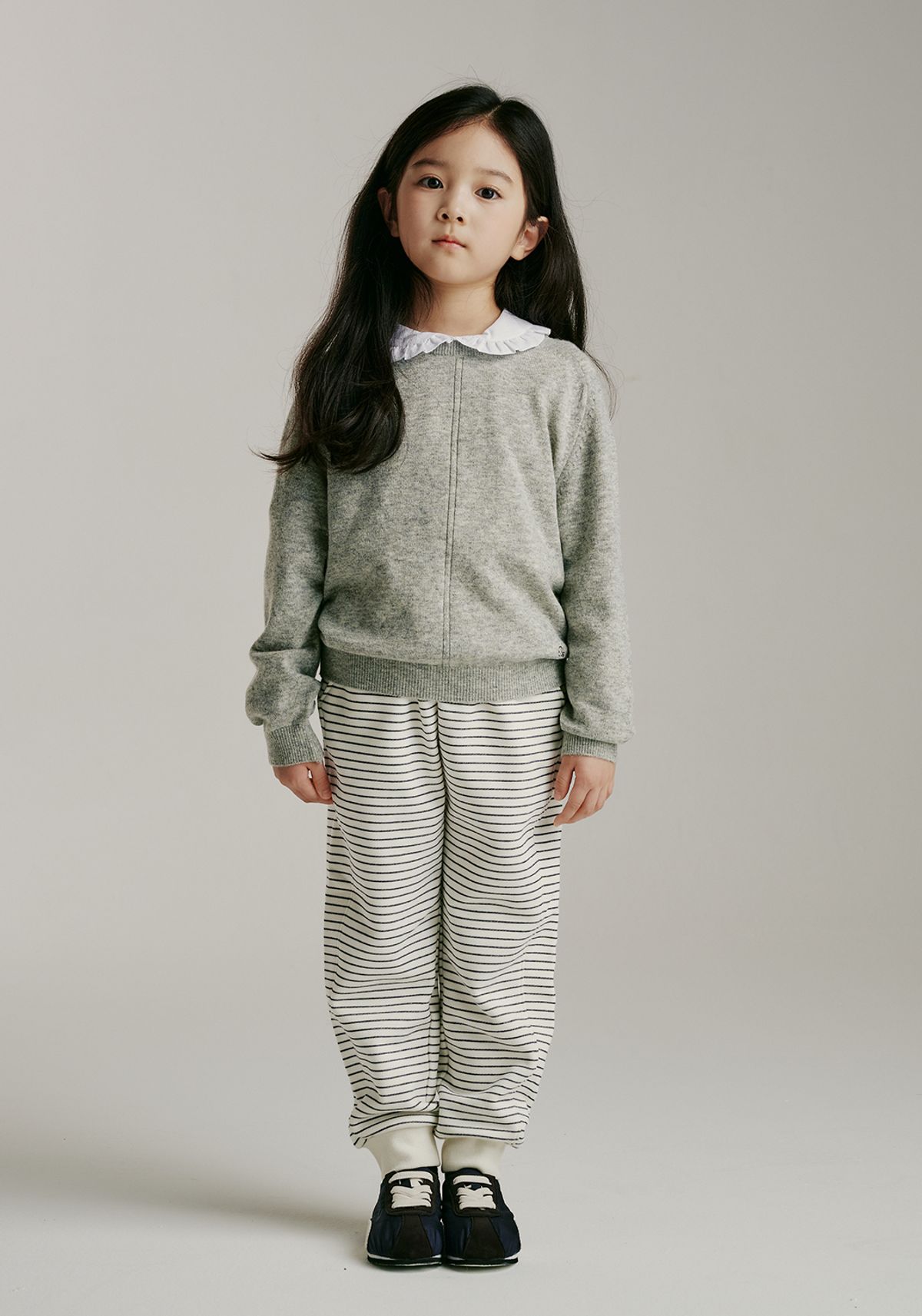 빈(BEEN) BA57PT02IV 아이보리 스트라이프 조거 팬츠