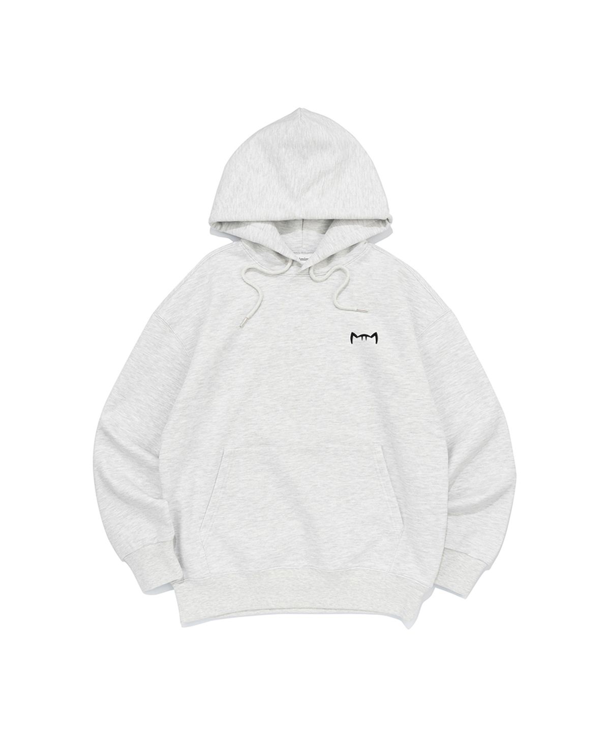 키키미미(KIKIMIMI) SIGNATURE KITTY SMALL LOGO HOOD (LIGHT MELANGE)