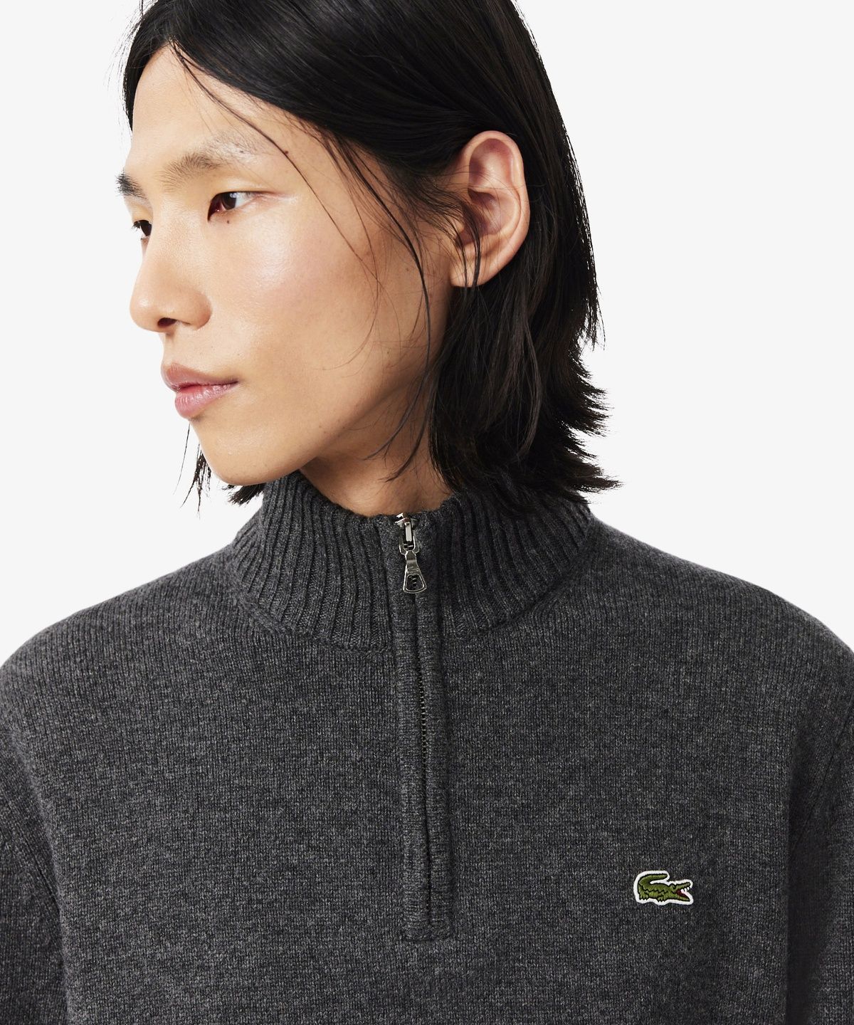 라코스테(LACOSTE) 남성 방모 반집업 풀오버 AH3052-56N 050