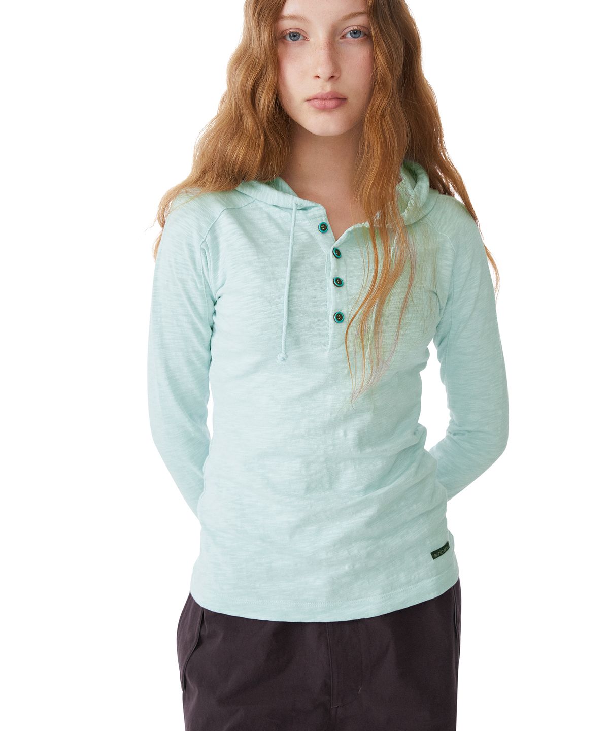 썬러브투어(SUNLOVETOUR) Slub Hooded LS Tee Mint