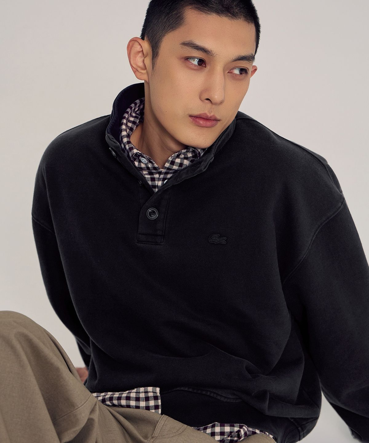 라코스테(LACOSTE) 남성 워시드 코튼 릴랙스핏 치노 팬츠 HH634E-56N I18