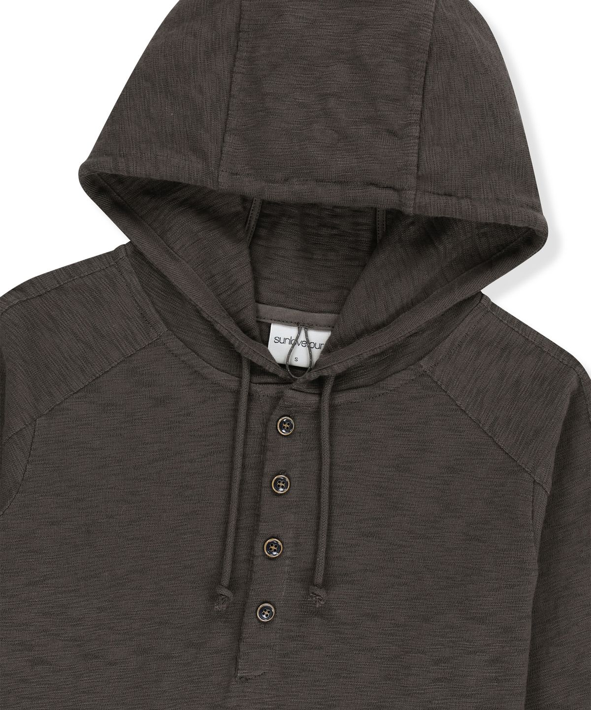 썬러브투어(SUNLOVETOUR) Slub Hooded LS Tee Charcoal