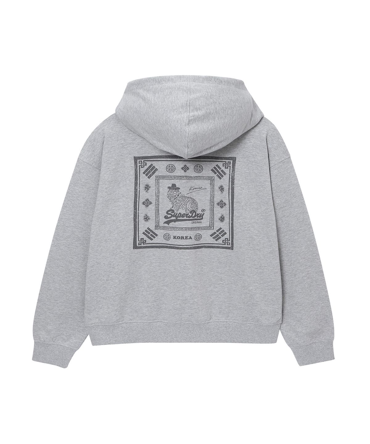 슈퍼드라이(SUPERDRY) 해치랩 후디집업 라이트 멜란지 그레이 SDUMZDQ03LMG