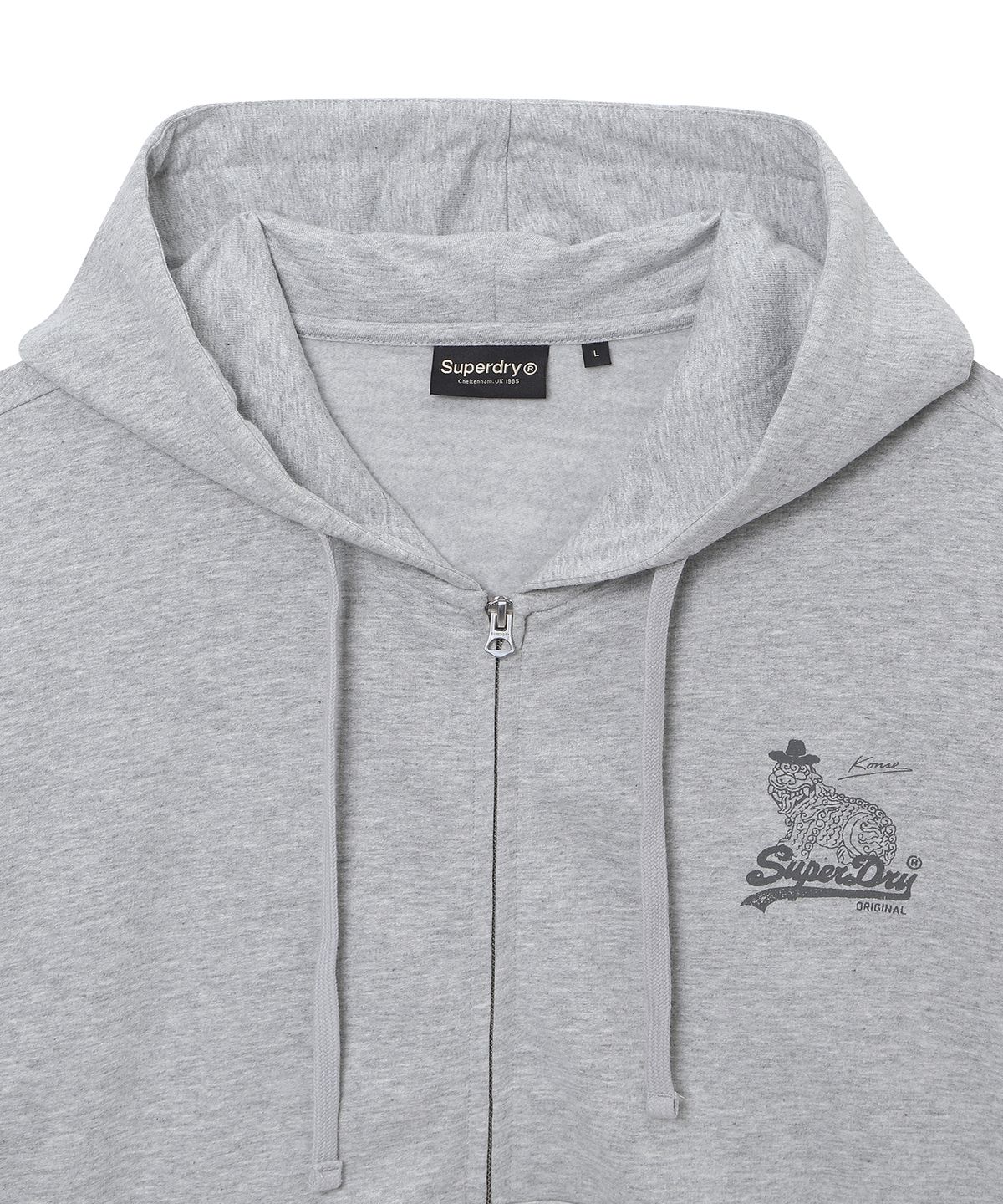 슈퍼드라이(SUPERDRY) 해치랩 후디집업 라이트 멜란지 그레이 SDUMZDQ03LMG