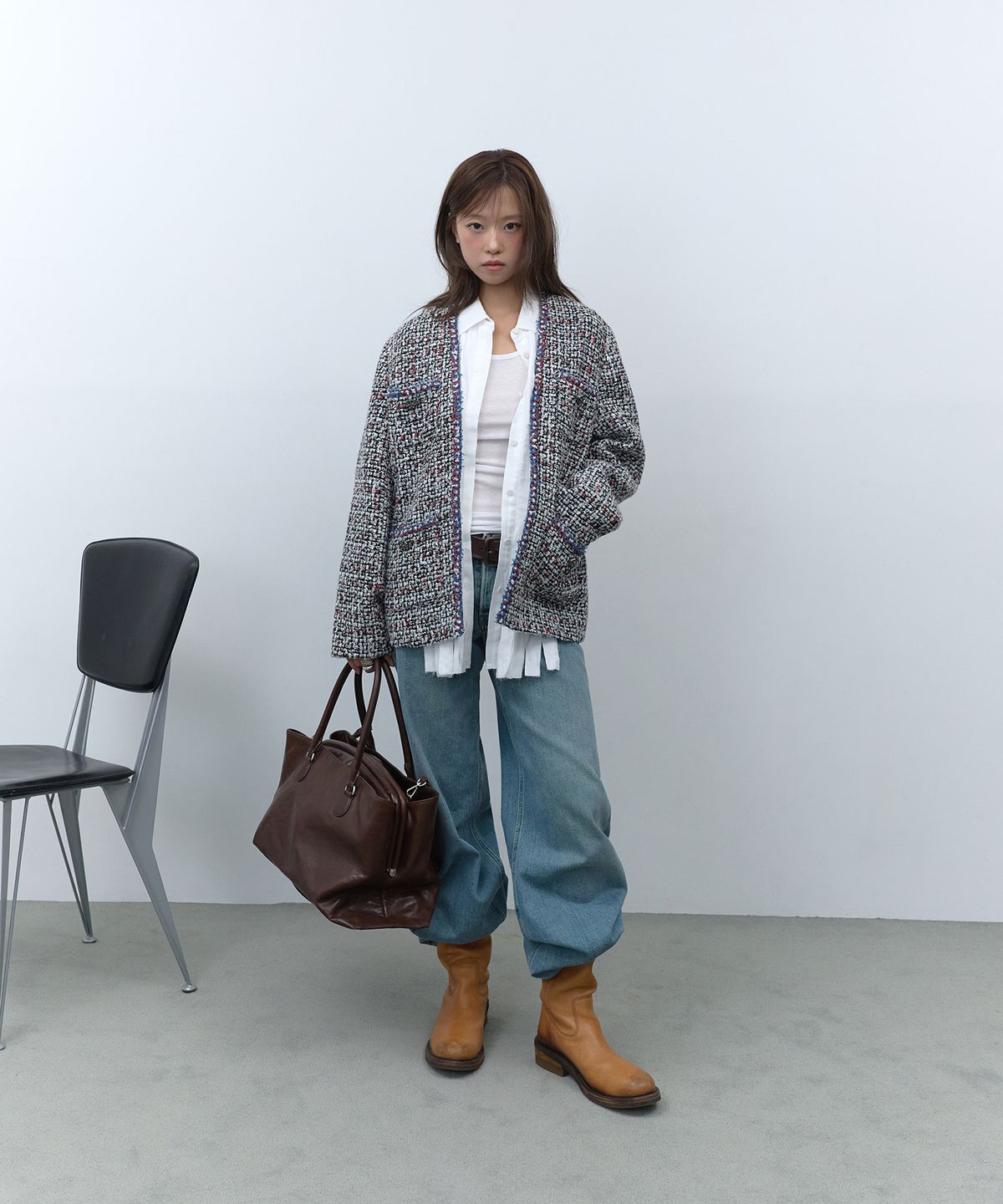 라피네아뜰리에(RAFFINE ATELIER) 메종 트위드 자켓 화이트