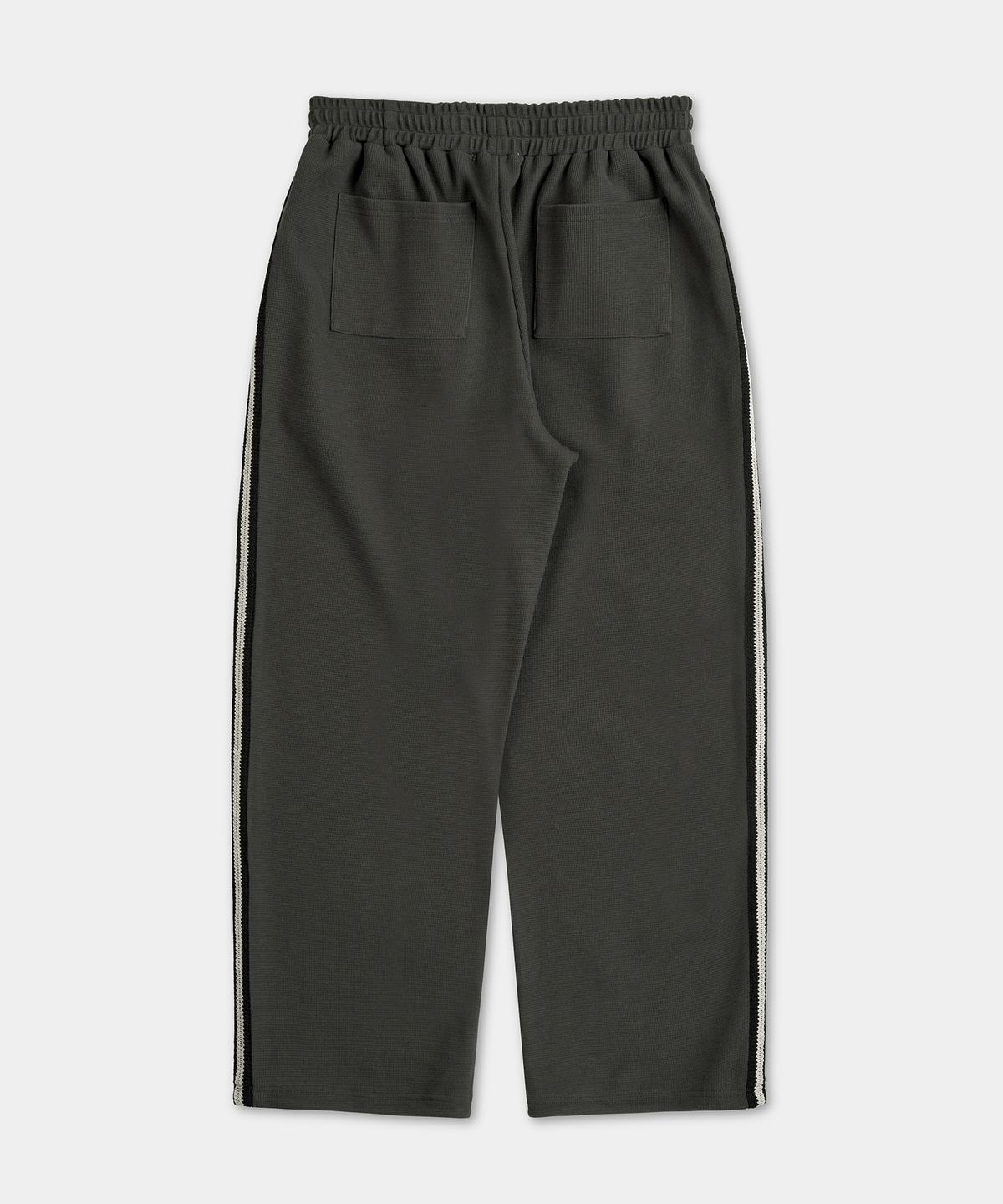 엑스컨테이너(EXCONTAINER) 와플 사이드 라인 트랙 팬츠 (CHARCOAL)