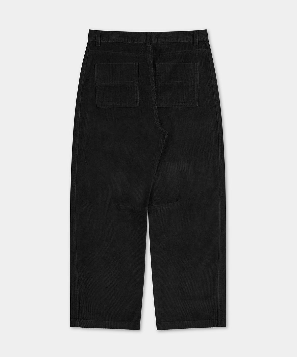 엑스컨테이너(EXCONTAINER) 커브드 와이드 코듀로이 팬츠 (BLACK)