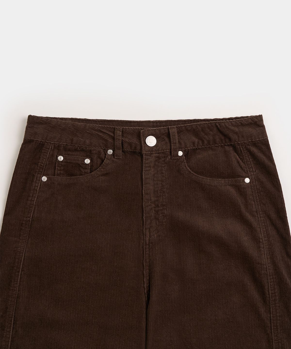 엑스컨테이너(EXCONTAINER) 커브드 와이드 코듀로이 팬츠 (BROWN)