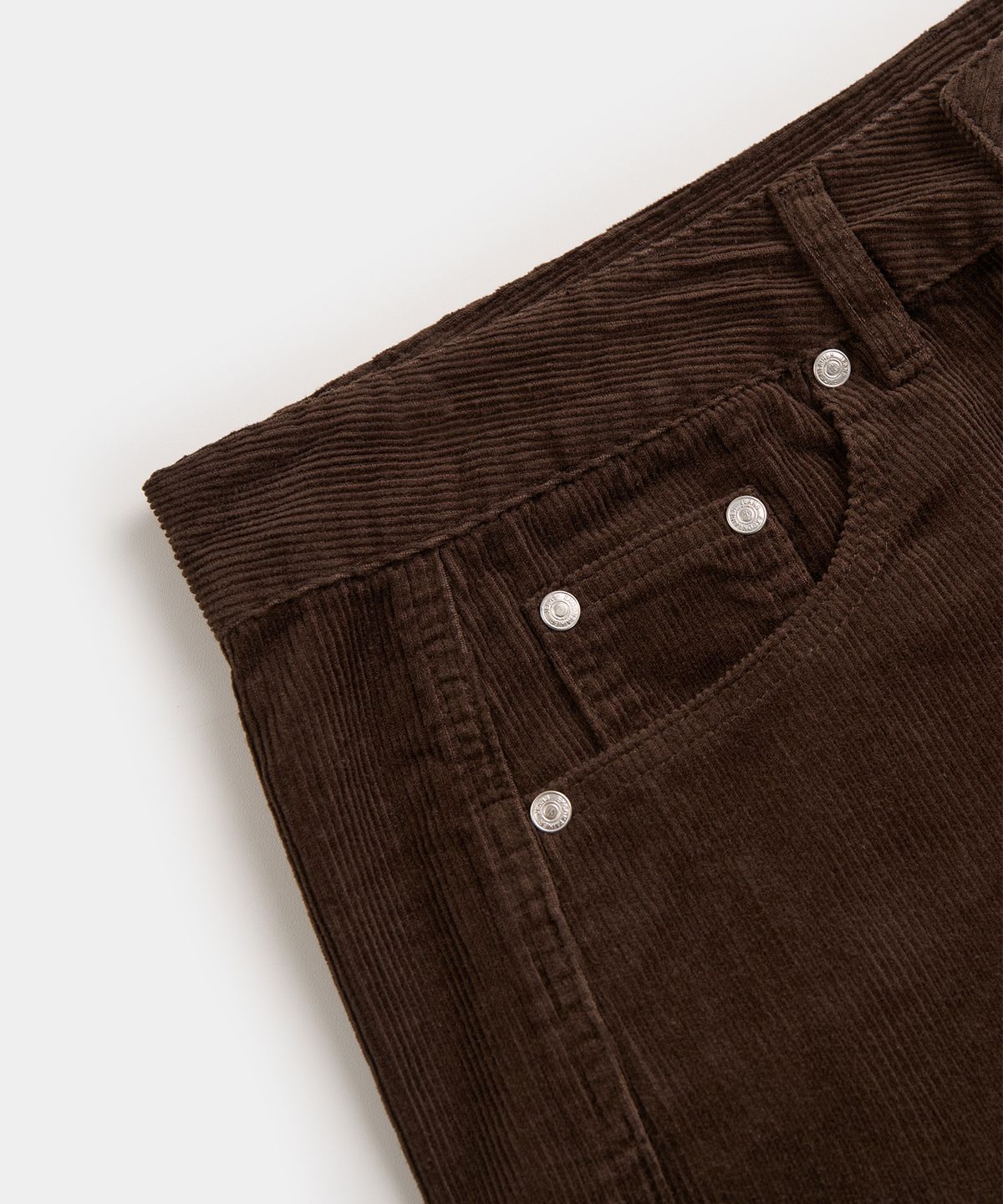 엑스컨테이너(EXCONTAINER) 커브드 와이드 코듀로이 팬츠 (BROWN)