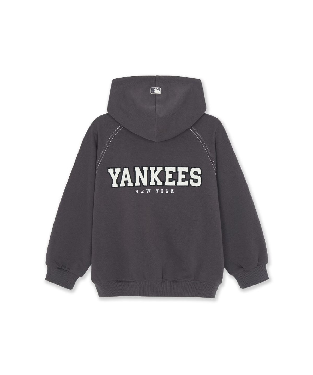 엠엘비 키즈(MLB KIDS) 스트릿 배색 스티치 후드집업 NY (D.Grey)