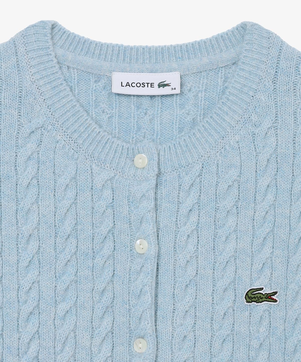 라코스테(LACOSTE) 여성 케이블 크루넥 가디건 AF093E-56N 57I
