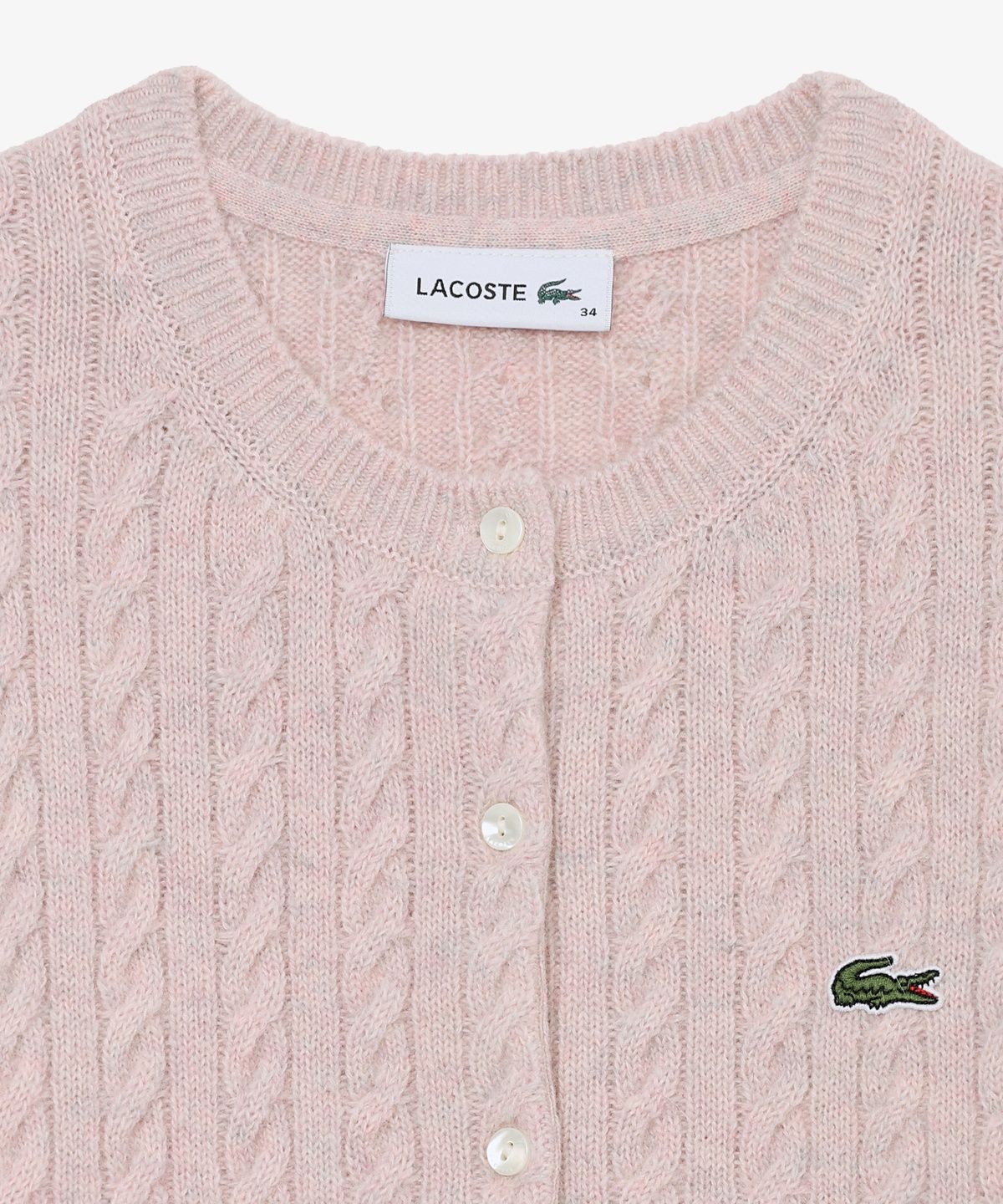 라코스테(LACOSTE) 여성 케이블 크루넥 가디건 AF093E-56N ADY