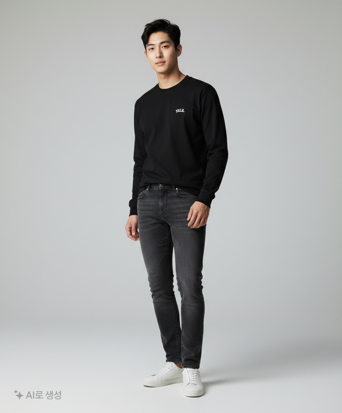 예일(YALE) SMALL ARCH LS BLACK M