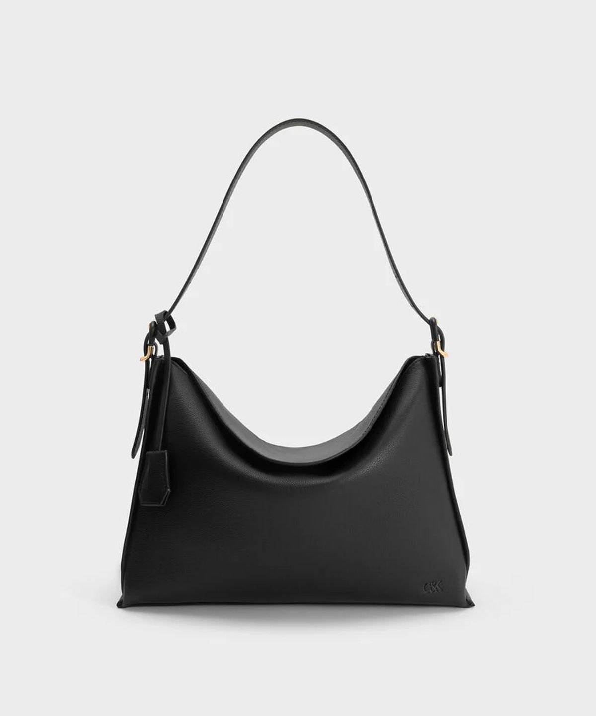 찰스앤키스(CHARLES & KEITH) 라지 레더 탑 플랩 호보백 SL2-40782922