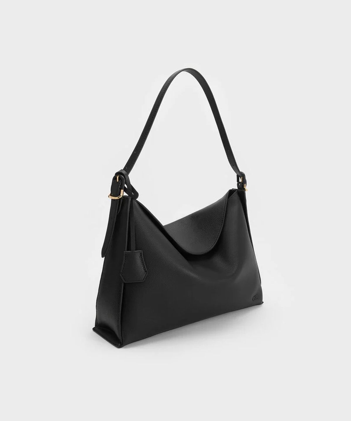 찰스앤키스(CHARLES & KEITH) 라지 레더 탑 플랩 호보백 SL2-40782922