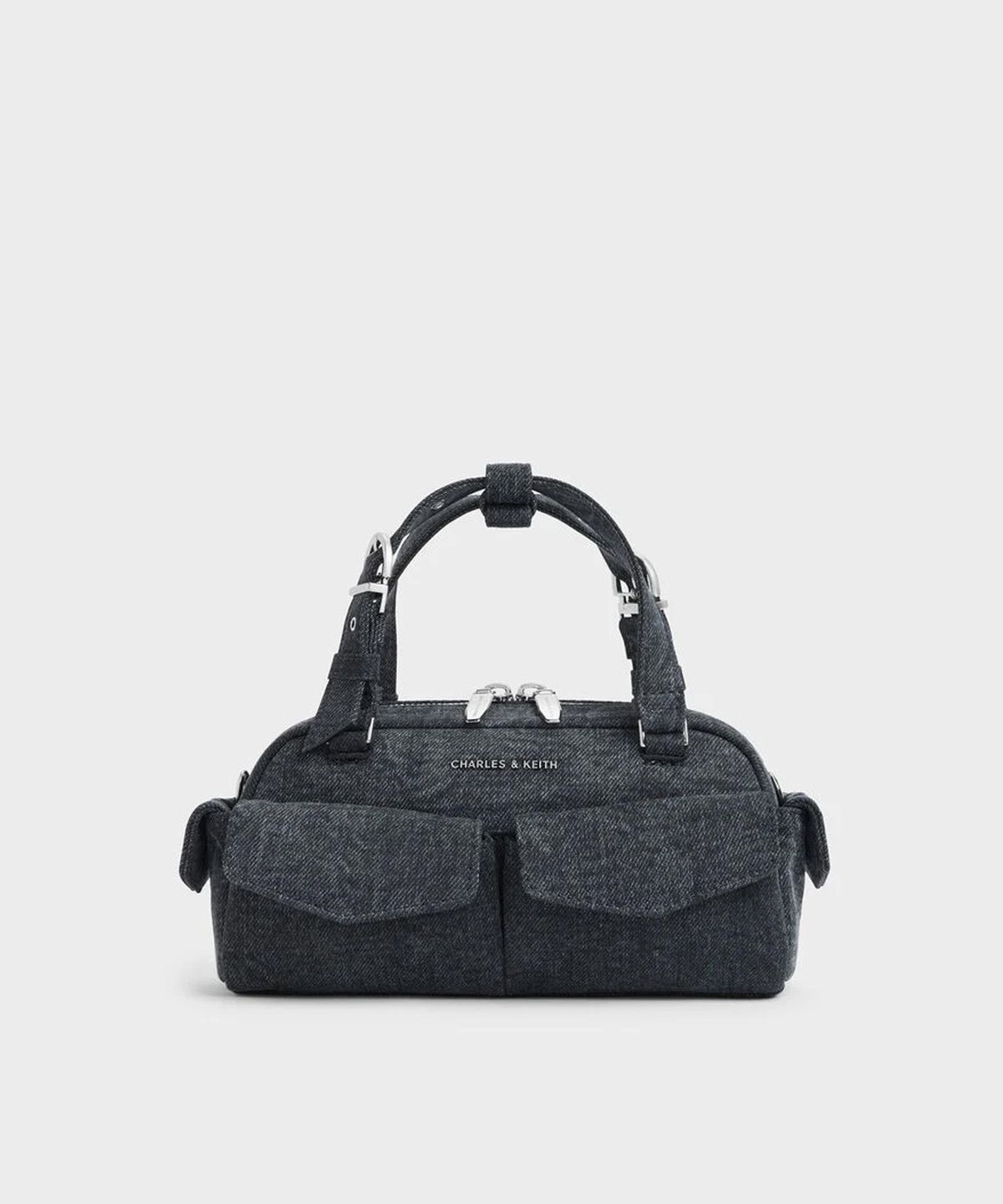 찰스앤키스(CHARLES & KEITH) 레이첼 데님 멀티 포켓 볼링백 CK2-30160259-A
