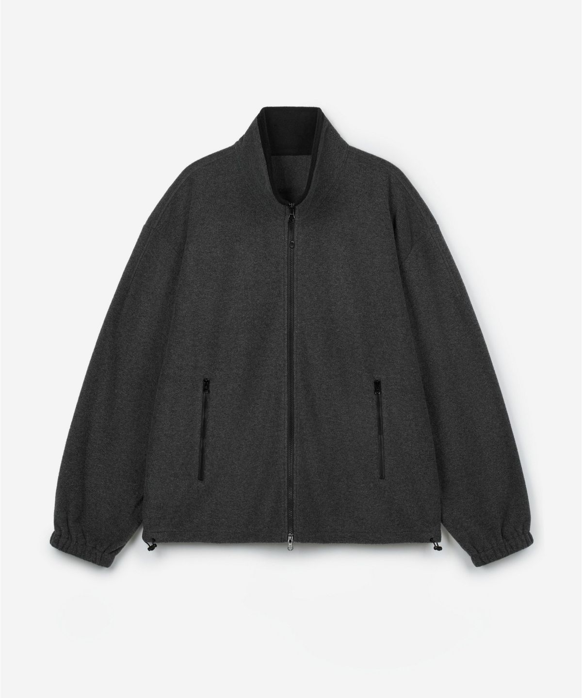 티엔지티(TNGT) Oversized Fleece Zip-Up Jacket (Dark Grey) TNJU6F110CG