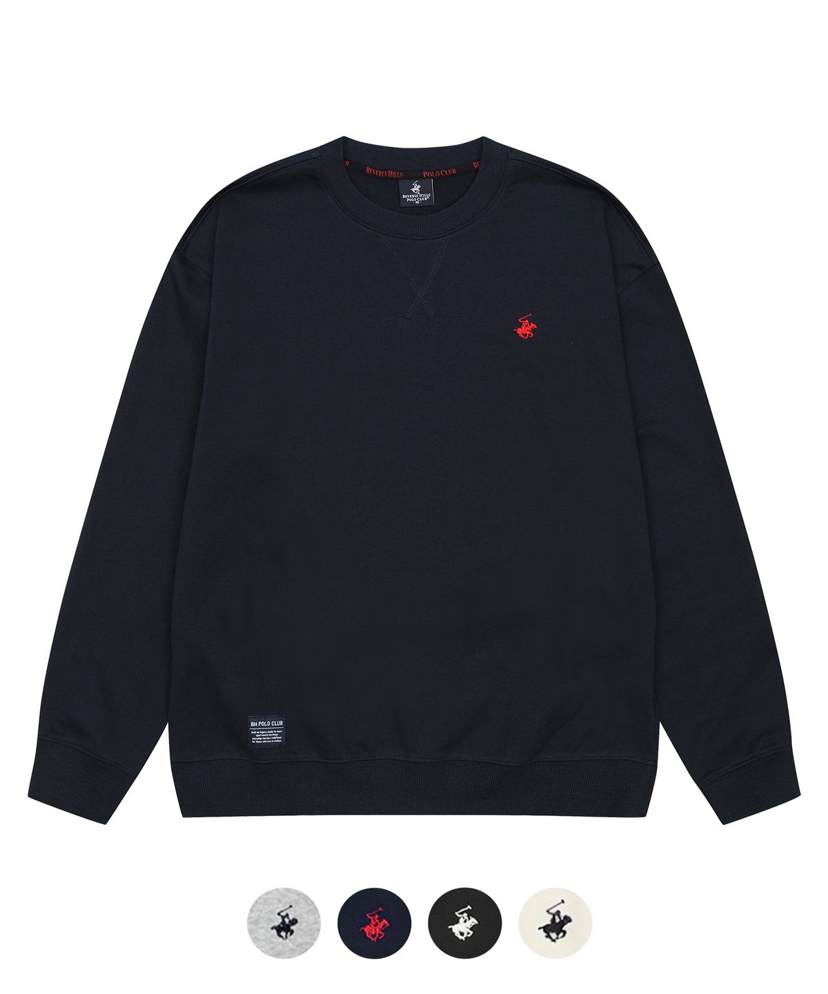 비버리힐스 폴로클럽(BHPOLOCLUB) 여성 시그니처 베이직 로고 맨투맨 4Color TS168