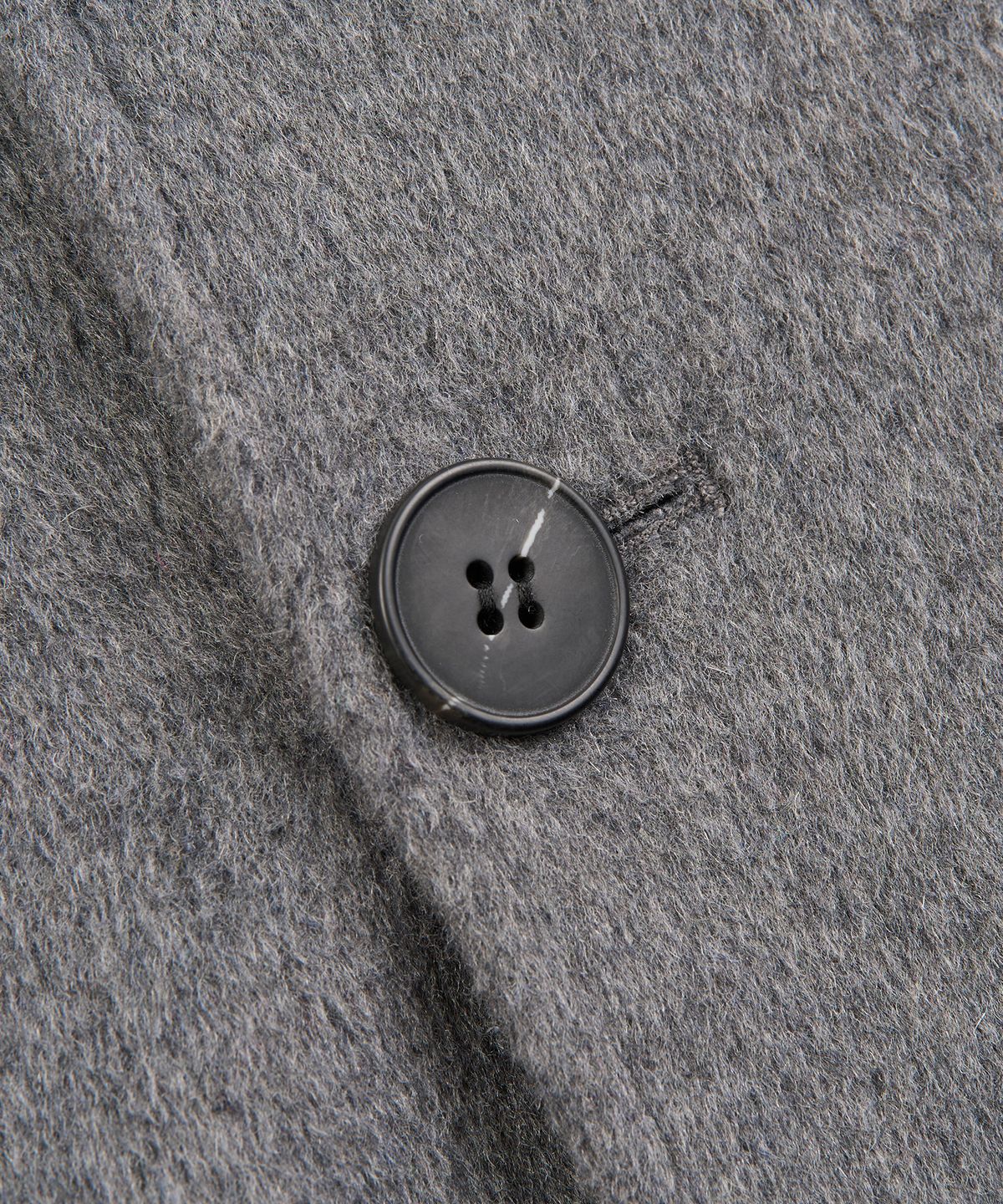 엑스컨테이너(EXCONTAINER) 더블 브레스티드 하프 코트 (GREY)