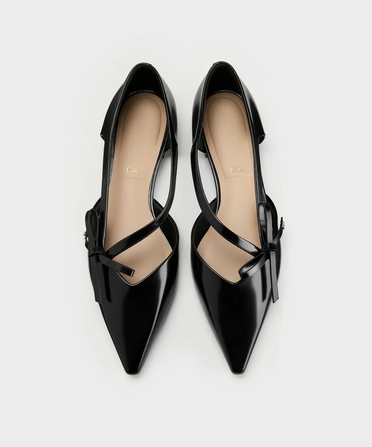 찰스앤키스(CHARLES & KEITH) 아나스타샤 레더 도르세이 플랫 2colors SL1-71720155