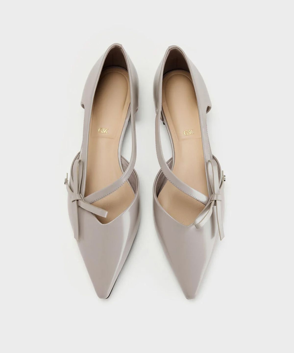 찰스앤키스(CHARLES & KEITH) 아나스타샤 레더 도르세이 플랫 2colors SL1-71720155