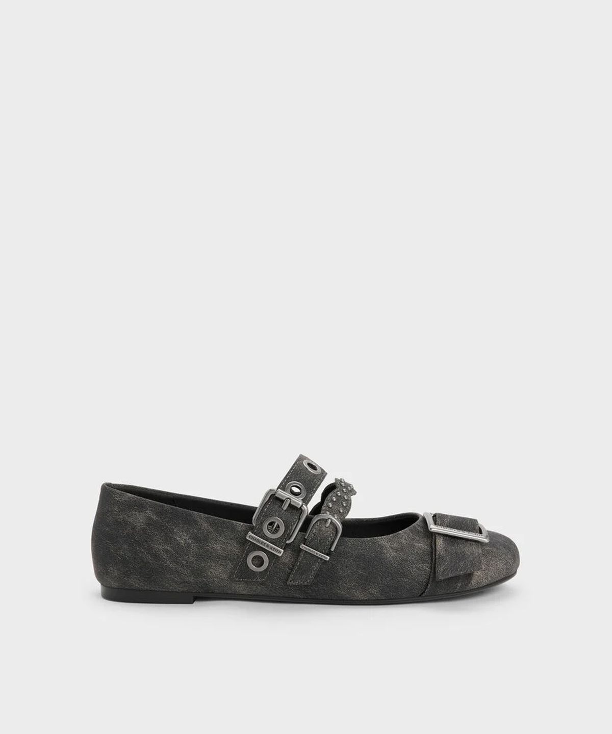 찰스앤키스(CHARLES & KEITH) 에이더 그로밋 스터드 메리제인 플랫 2colors CK1-70920235