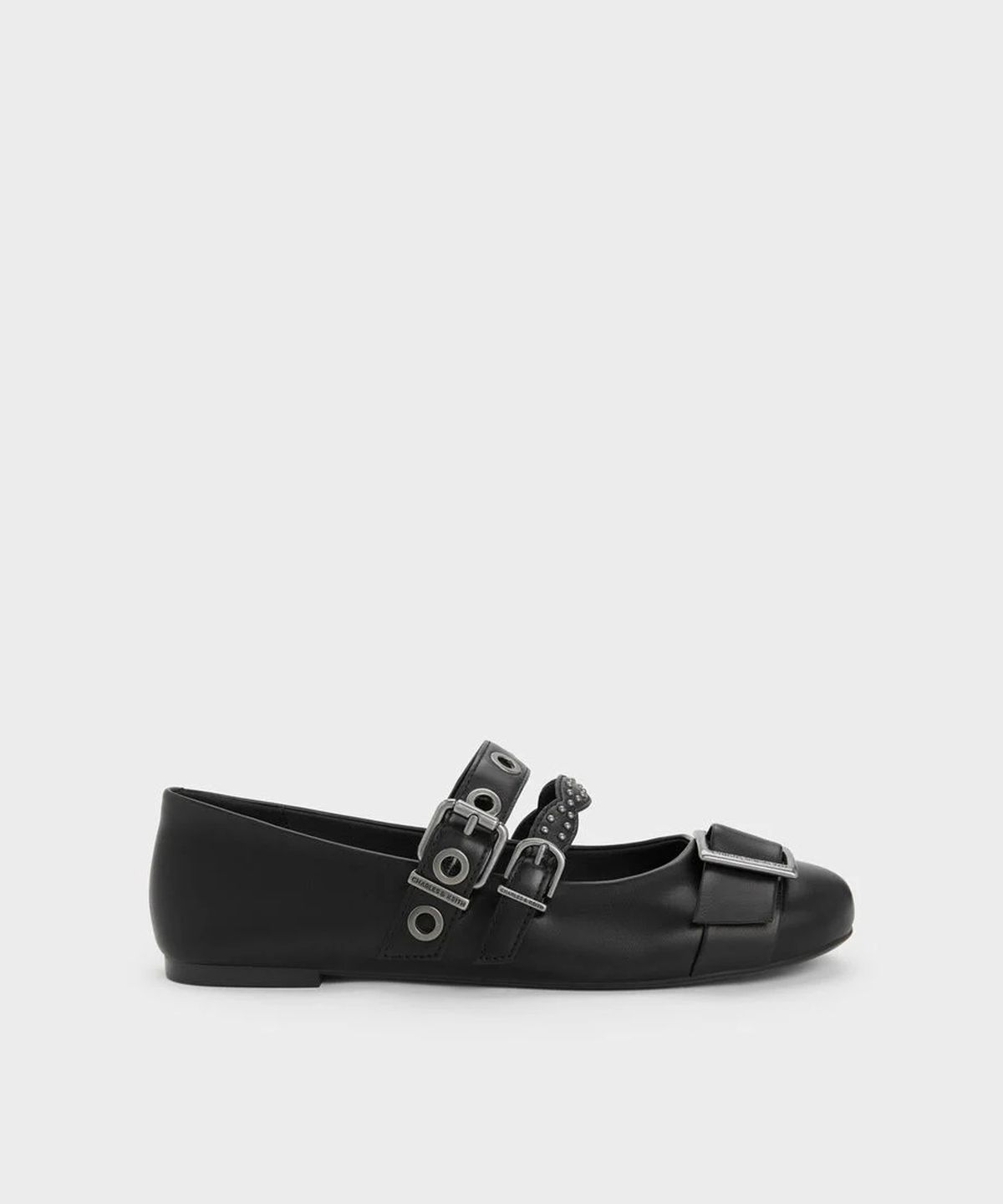 찰스앤키스(CHARLES & KEITH) 에이더 그로밋 스터드 메리제인 플랫 2colors CK1-70920235