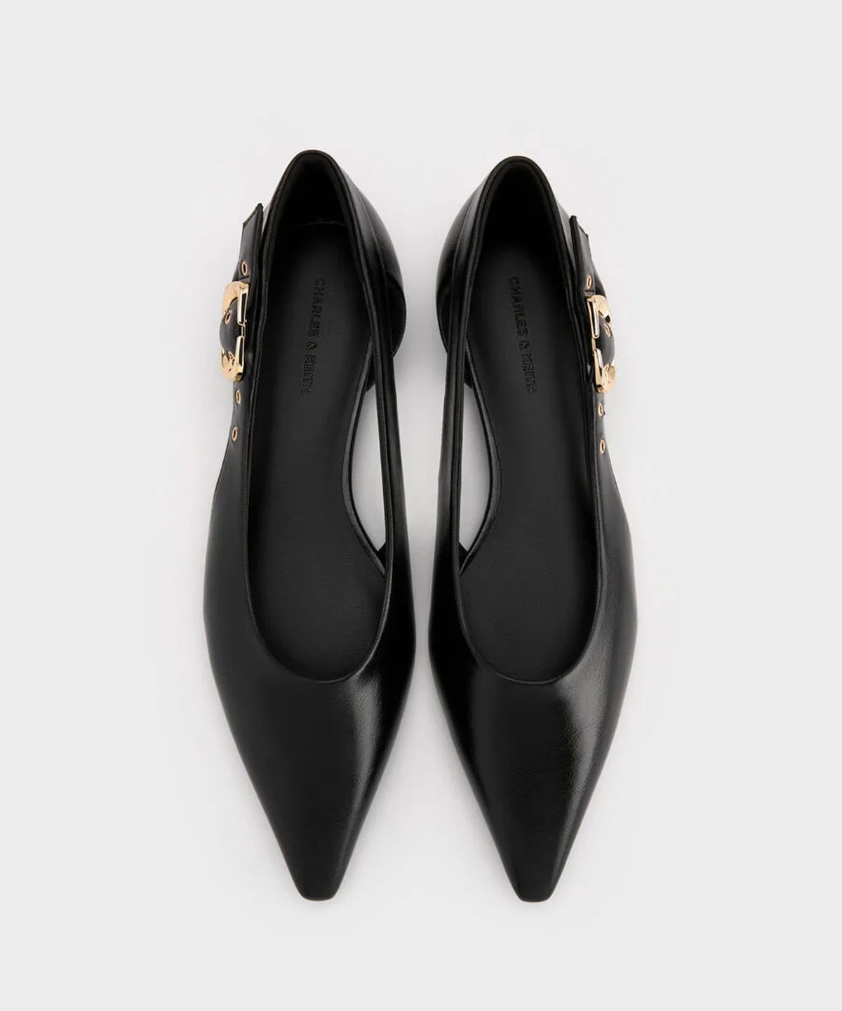 찰스앤키스(CHARLES & KEITH) 버클 컷아웃 발레리나 플랫 2colors CK1-70381240