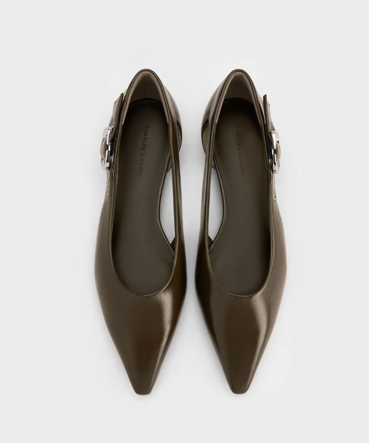찰스앤키스(CHARLES & KEITH) 버클 컷아웃 발레리나 플랫 2colors CK1-70381240
