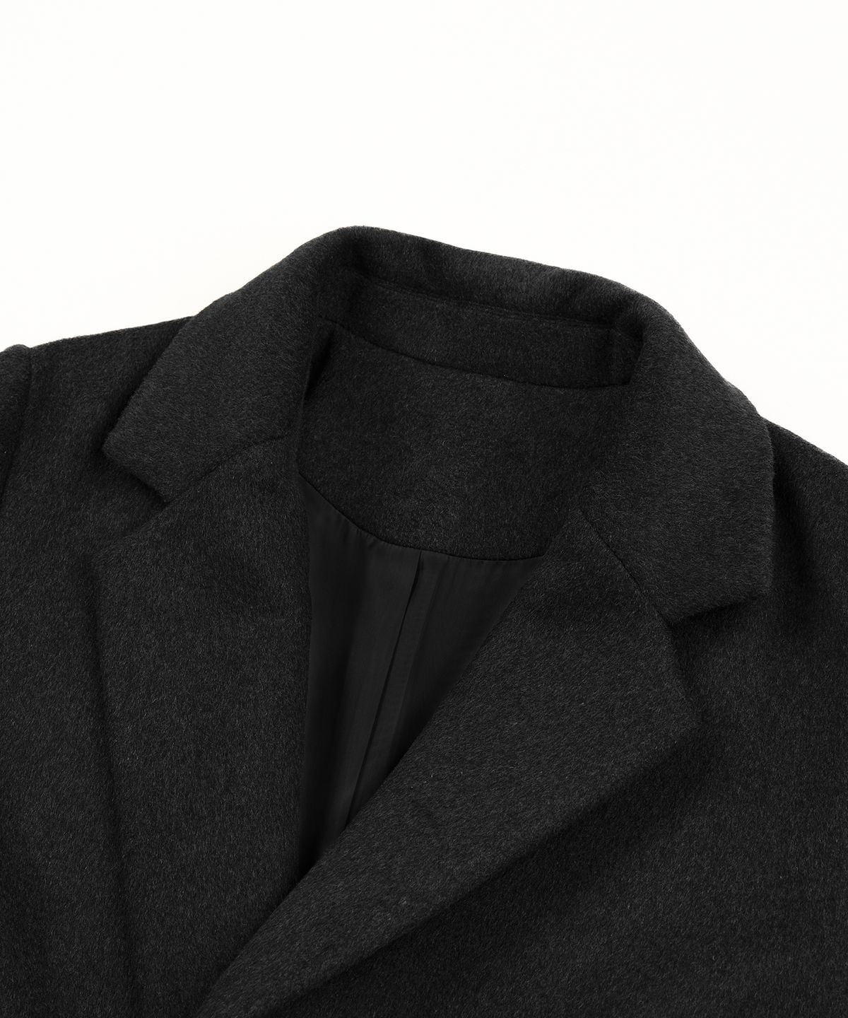 엑스컨테이너(EXCONTAINER) 테일러드 더블 롱 코트 (BLACK)