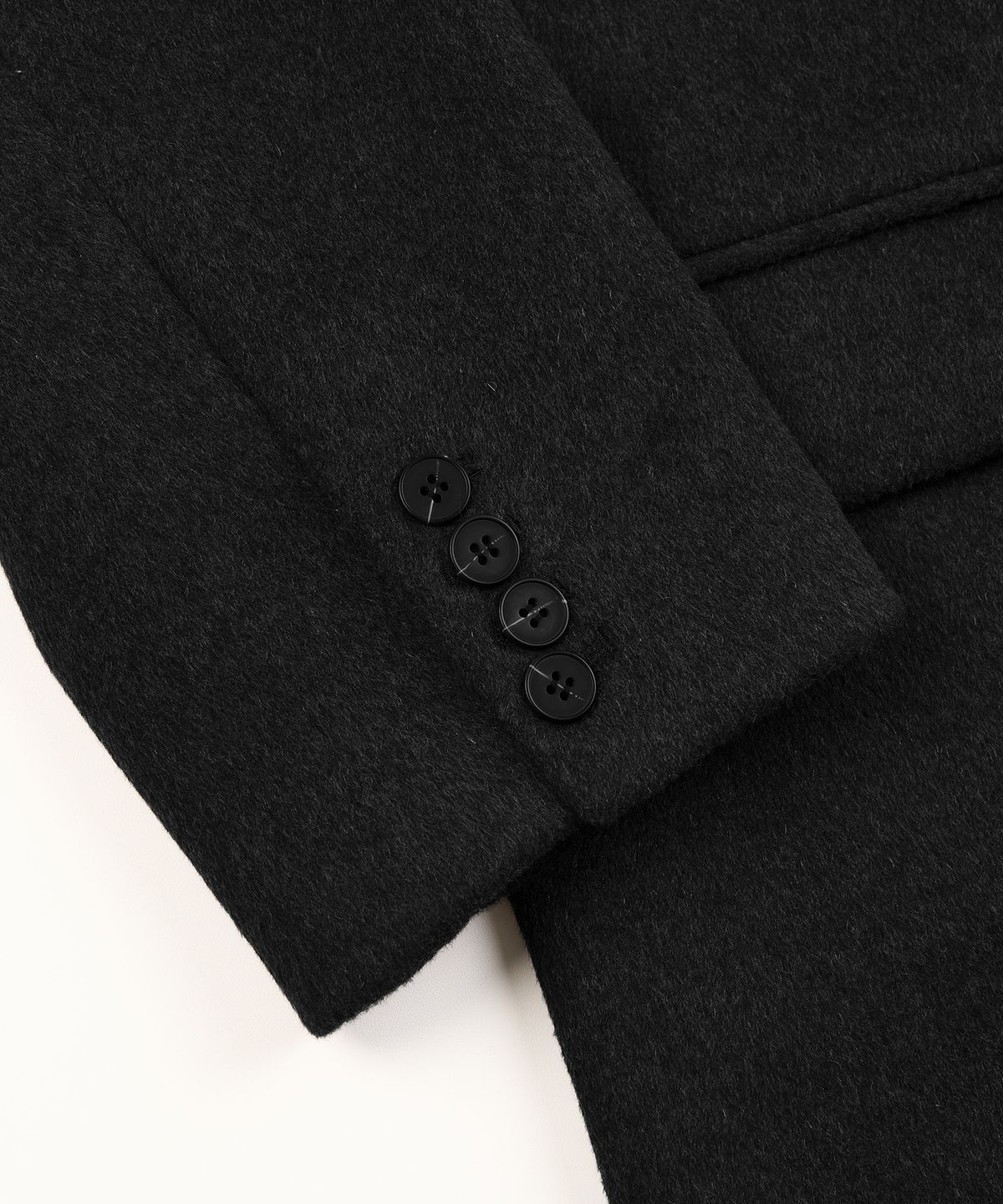 엑스컨테이너(EXCONTAINER) 테일러드 더블 롱 코트 (BLACK)