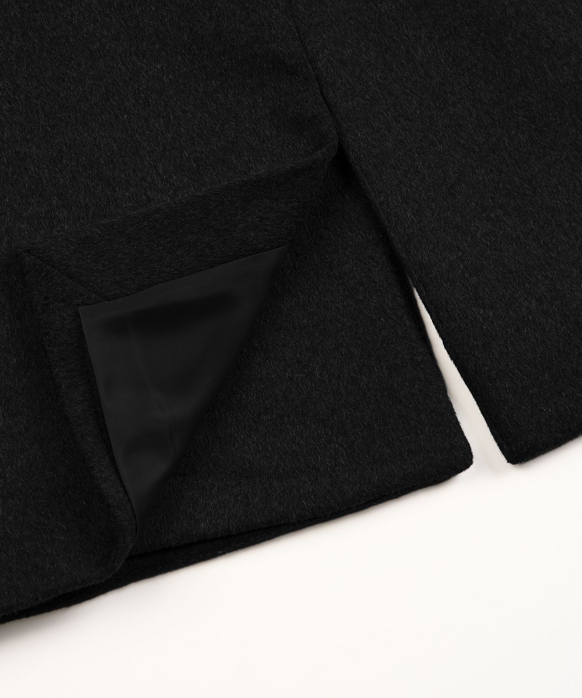 엑스컨테이너(EXCONTAINER) 테일러드 더블 롱 코트 (BLACK)