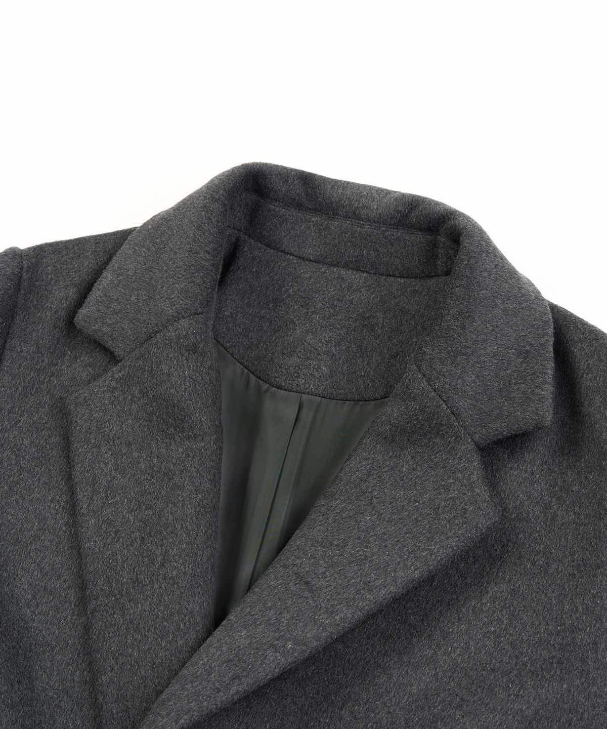 엑스컨테이너(EXCONTAINER) 테일러드 더블 롱 코트 (CHARCOAL)